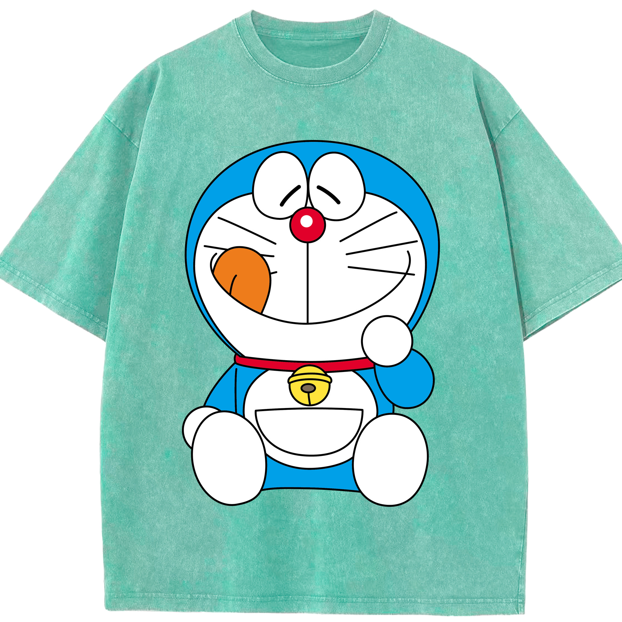 （画像用） ドラえもん Doraemon 綿100% ヴィンテージ風 半袖Tシャツ（フロントプリント）